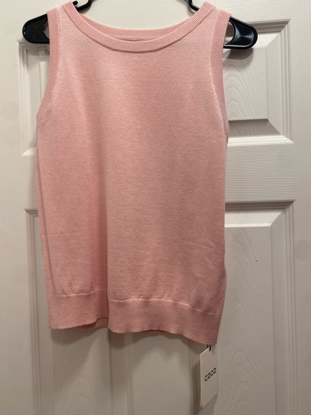 Soft Pink Sleeveless Knit Tank